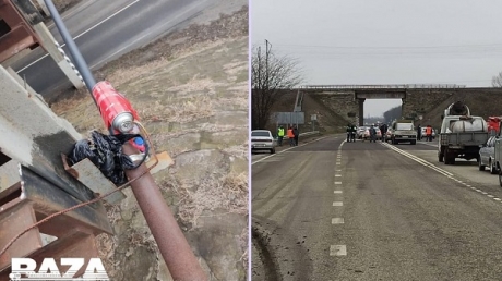 В Краснодарском крае на железнодорожном мосту нашли бомбу: фото взрывного устройства