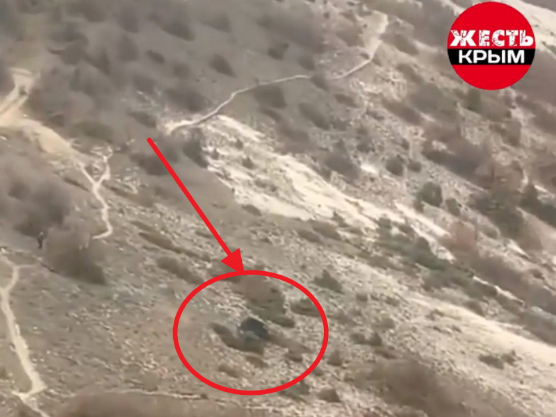 Падение джипа с ребенком с обрыва в Крыму попало на видео