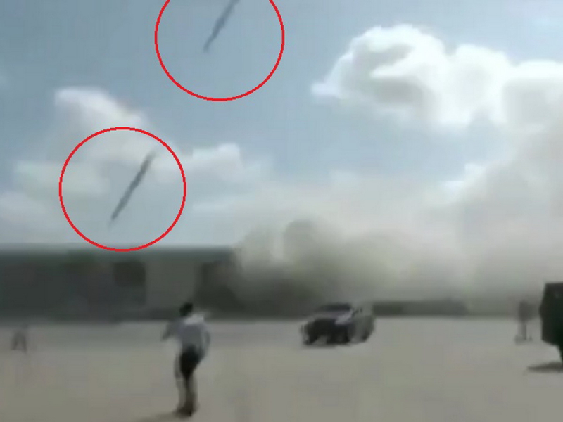 Удар советскими крылатыми ракетами по аэропорту в Йемене попал на видео