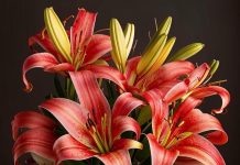 Уход за букетом лилий