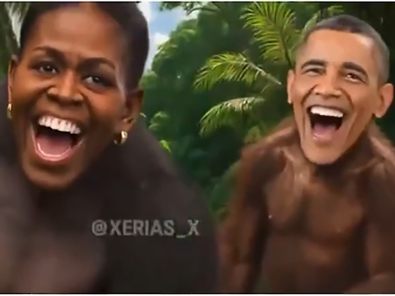 Видео с Обамой в виде обезьяны в аккаунте Трампа вызвало скандал