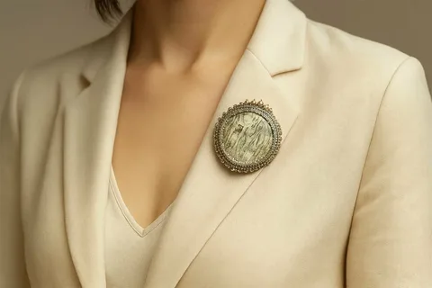 Искусство контрастов: как безопасно закрепить тяжелую золотую брошь на тонкой шелковой блузке