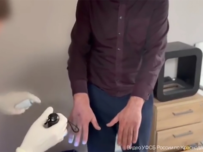 Портфель с 10 млн и следы на руках: СК показал видео задержания экс-замглавы Сочи