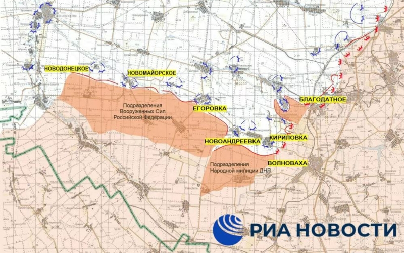 Минобороны показало карту районов Украины, контролируемых ВС России