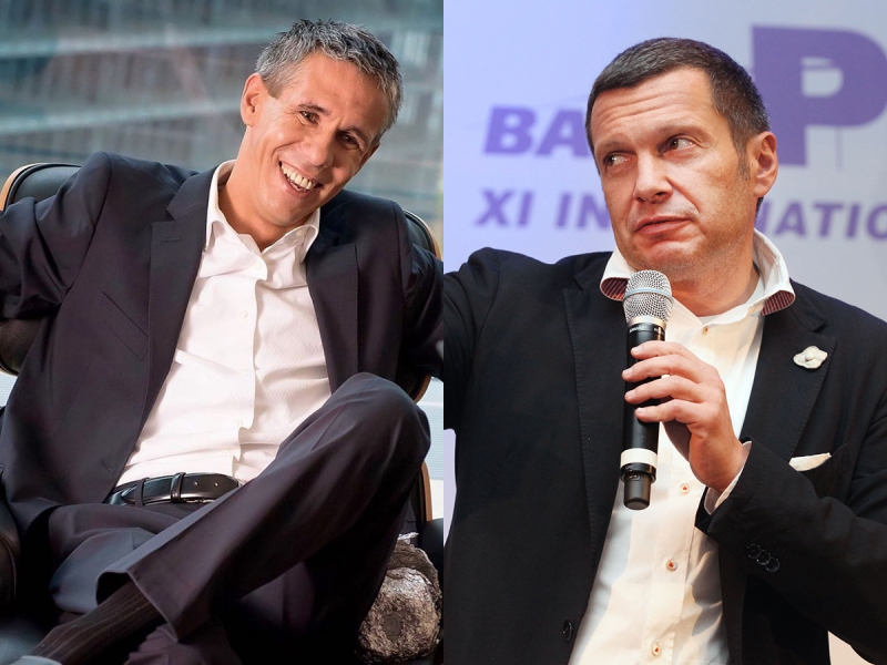 Панин пообещал 500 евро за плевок в лицо Соловьеву